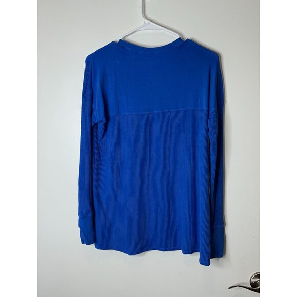 Offline Long-Sleeve Blue Thermal Henley Top XS - Picture 4 of 8